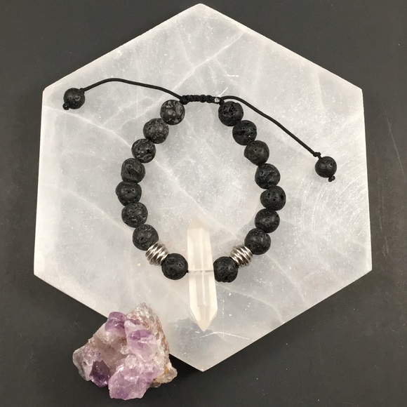 Men’s Lava Rock Crystal Bracelet - Picture 3 of 6